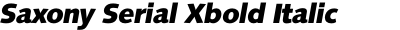 Saxony Serial Xbold Italic